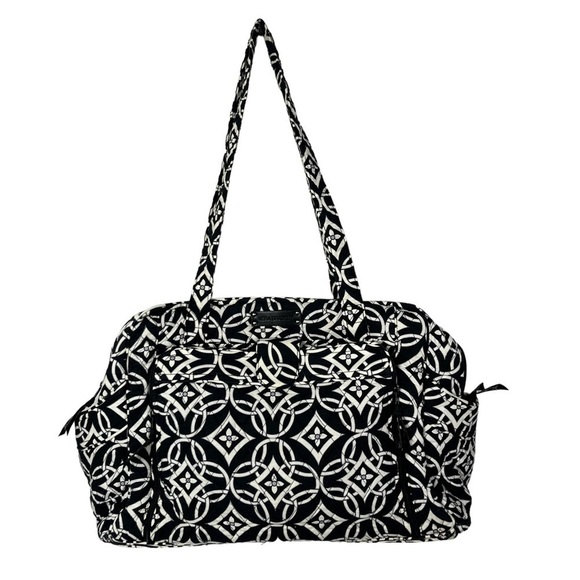 Vera Bradley Black & White Concerto Stroll Around Diaper Bag - Picture 1 of 11